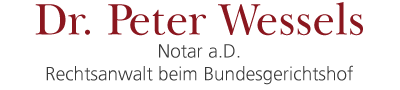 Kanzlei Dr. Peter Wessels - Rechtsanwalt beim Bundesgerichtshof